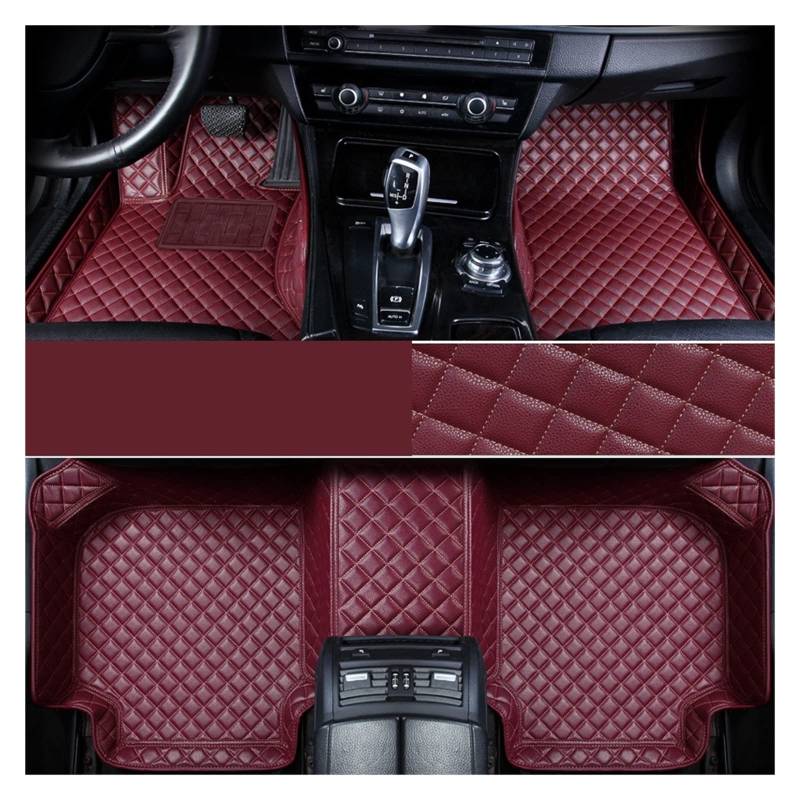 Automatten sind kompatibel mit Chery Arrizo Tiggo 7 8 Pro 3 5 Benutzerdefinierte Leder Teppichauto Zubehör.(Wine Red) von KRALPOTIX