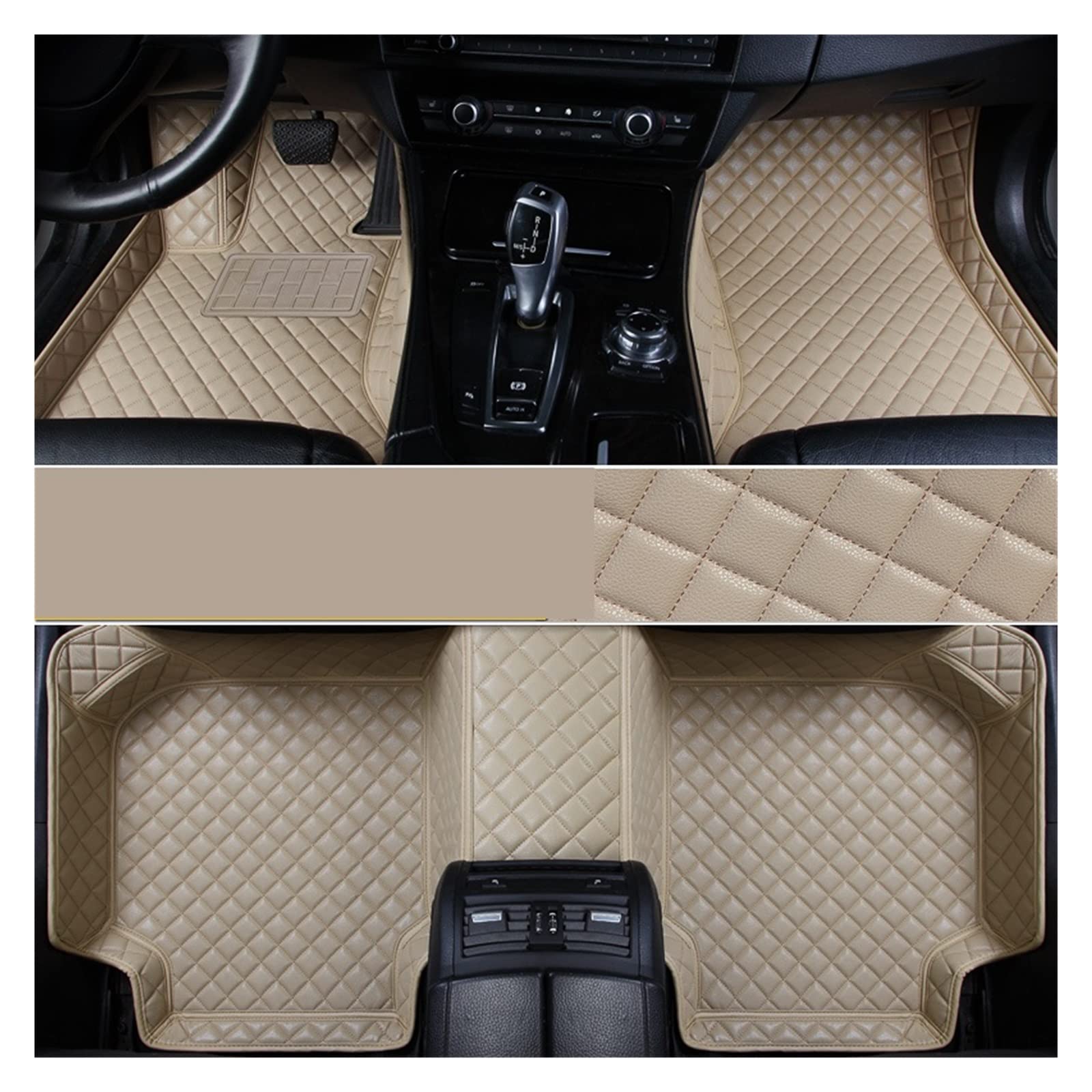 Automatten sind kompatibel mit Chery Arrizo Tiggo 7 8 Pro 3 5 Individuelle Lederteppich Auto Lieferungen(Beige) von KRALPOTIX