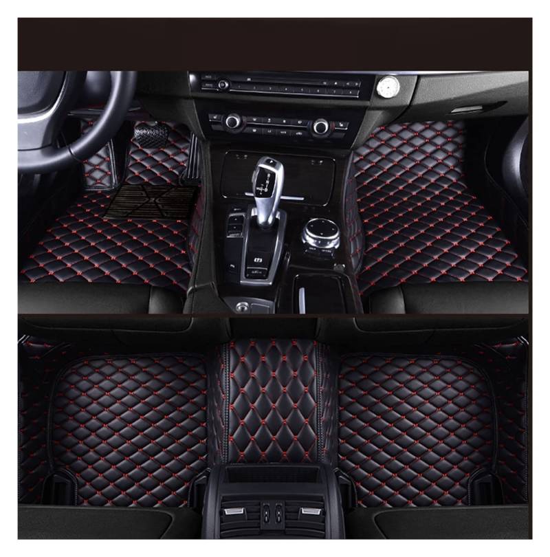 Car Floor Foot Mat Compatible With Infiniti Qx70 Fx Qx50 Qx60 Fx37 Ex Qx56 Q50 Q60 Car Accessories Carpet Rugs(1 Pair Black red) von KRALPOTIX