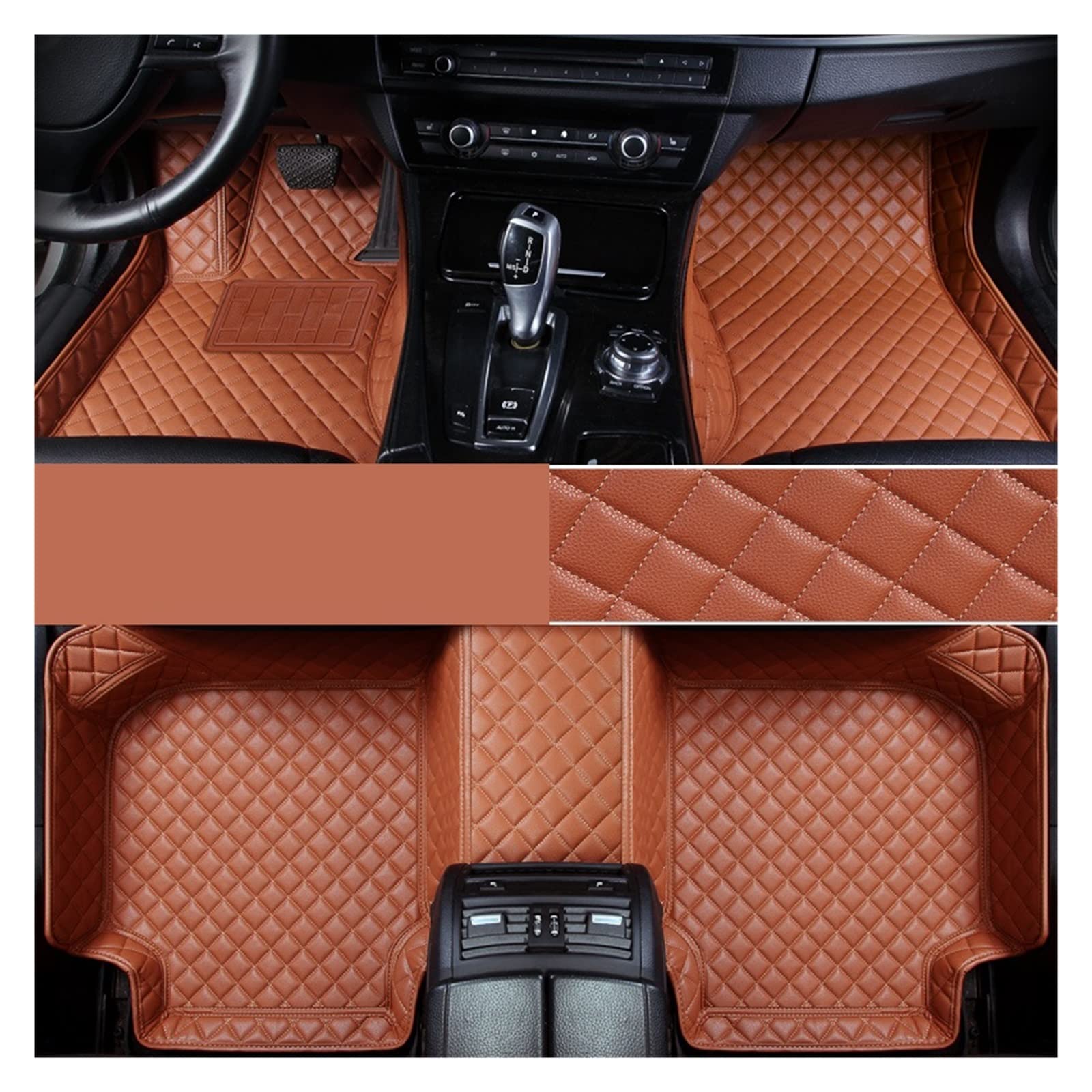 Car Floor Mat Compatible With Corsa D Insignia Astra K J H Zafira B C Tourer Leather Carpet Rugs Auto Accessories(Brown) von KRALPOTIX