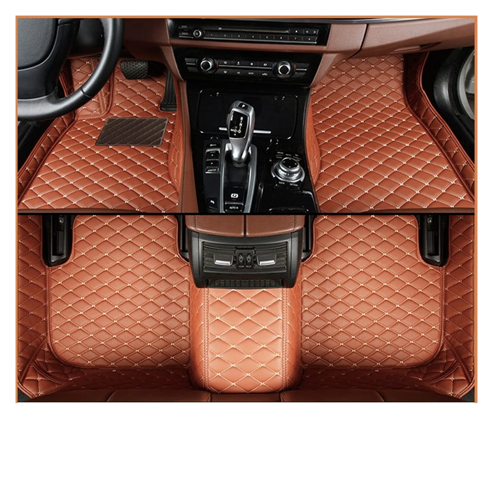 Car Floor Mats Compatible With Hummer H2 2008 Custom Auto Foot Pads Automobile Carpet Cover Interior Accessories(Brown) von KRALPOTIX