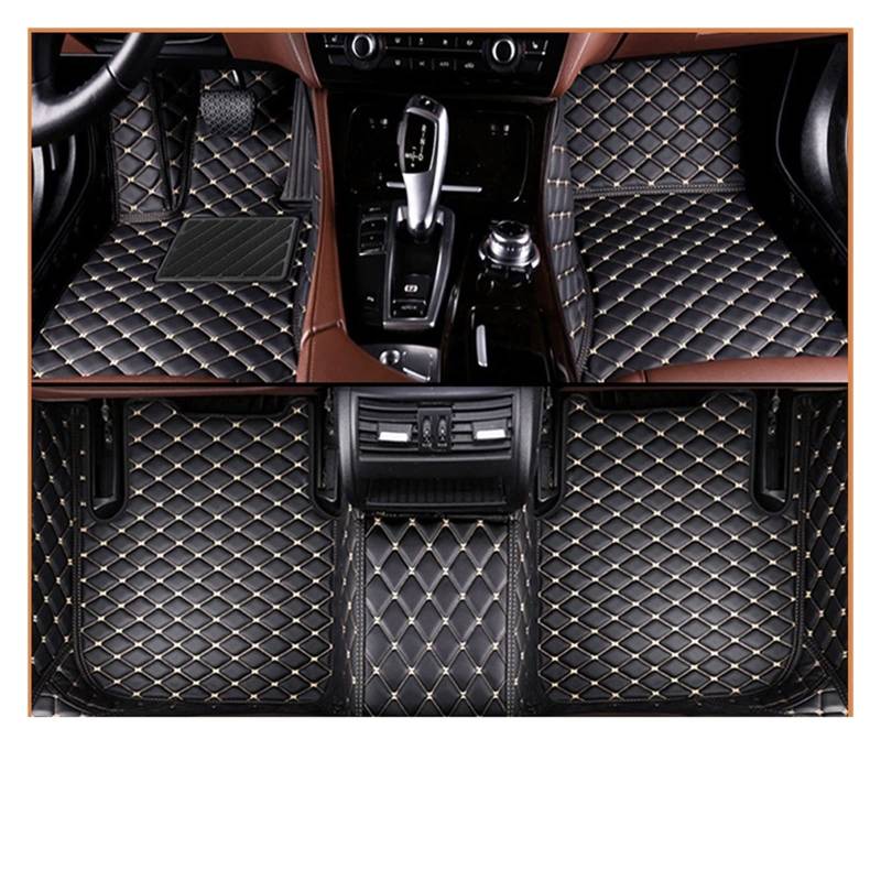 Car Floor Mats Compatible With Q5 2009 2010 2011 2012 2013 2014 2015 2016 2017 Auto Foot Pads Automobile Carpet Cover(Black-Beige) von KRALPOTIX