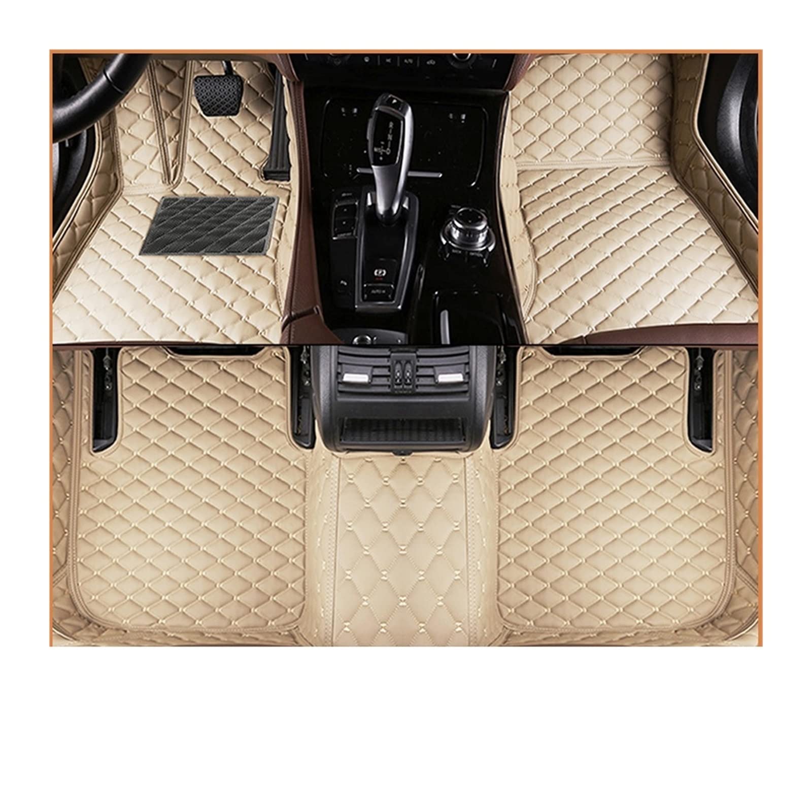 Car Floor Mats Compatible With Volvo XC60 2009 2010 2011 2012 2013 2014 2015 Custom Auto Foot Pads Automobile Carpet Cover(Beige) von KRALPOTIX