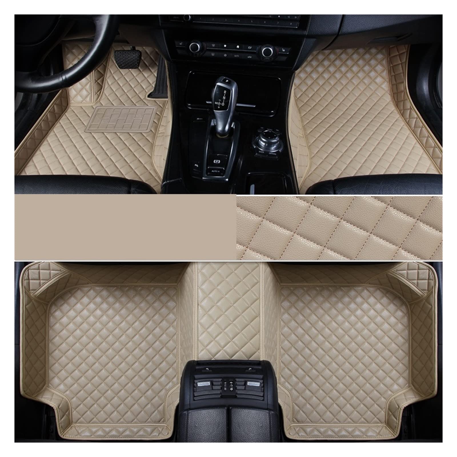 Car Mats Are Compatible With Dodge Journey Challenger Ram 1500 Caliber Charger Custom Leather Carpet Car Supplies.(Beige) von KRALPOTIX