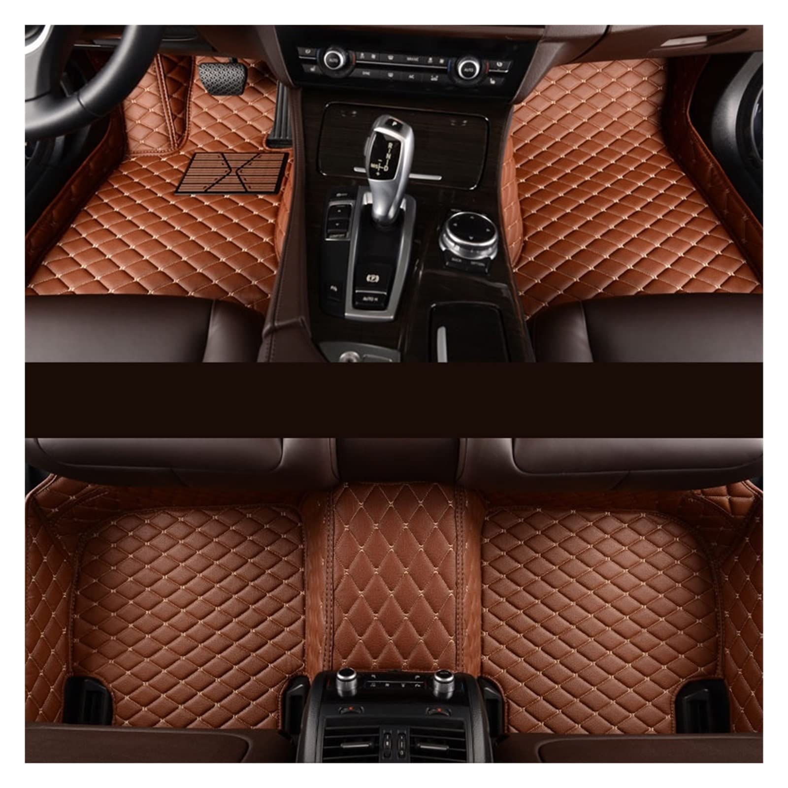 Car Mats Compatible With Jaguar All Models XE XF XJ F-PACE F-TYPE Brand Firm Soft Car Accessories Styling Car Auto Floor Mat(Brown) von KRALPOTIX