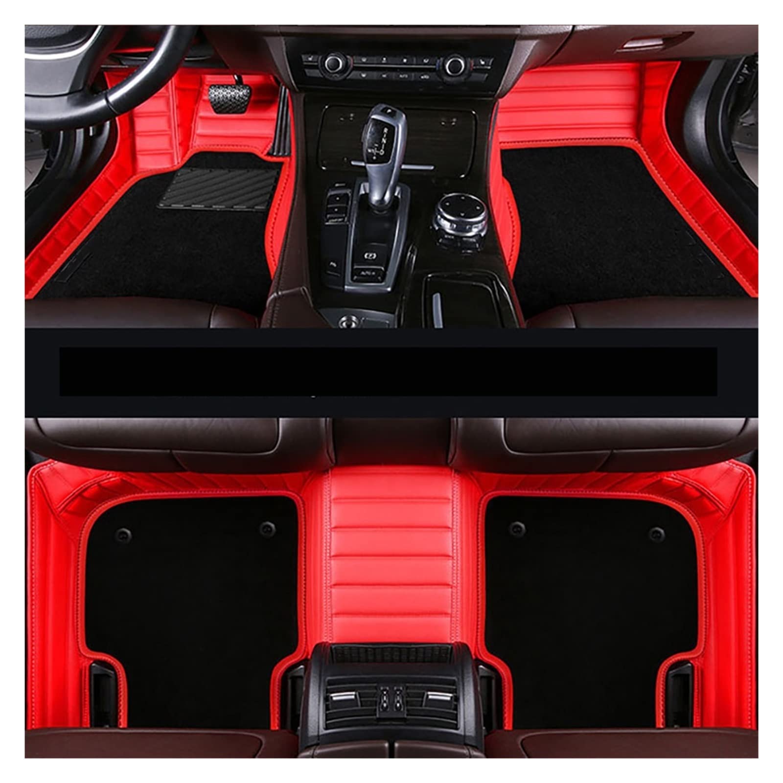 Car Mats With High Elastic Steel Wire Mats Are Compatible With All Models Of Kadjar Megane 2 3s. R Captur Latitude Fluency Logan Laguna.(Red-black) von KRALPOTIX