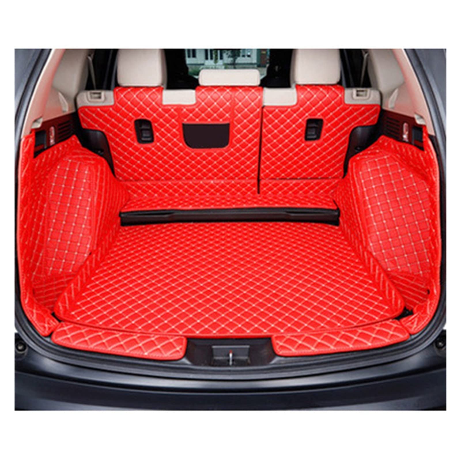 Car trunk mat Compatible With Jeep Grand Cherokee Renegade Compass all weather Cargo Liner Boot Carpets(Red,Compass 14-15) von KRALPOTIX