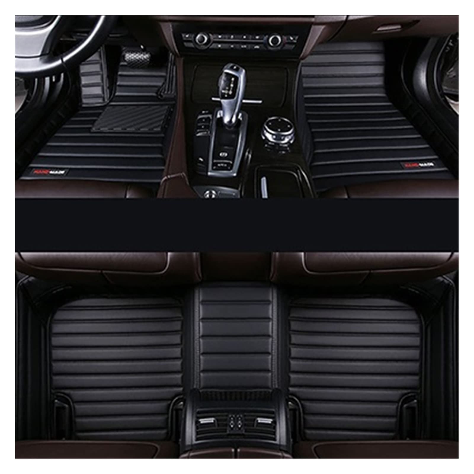 Leather Car Mats Are Compatible With All Models Of Kadjar Megane 2 3s. R Captur Latitude Fluency Logan Laguna Car Accessories.(All black) von KRALPOTIX