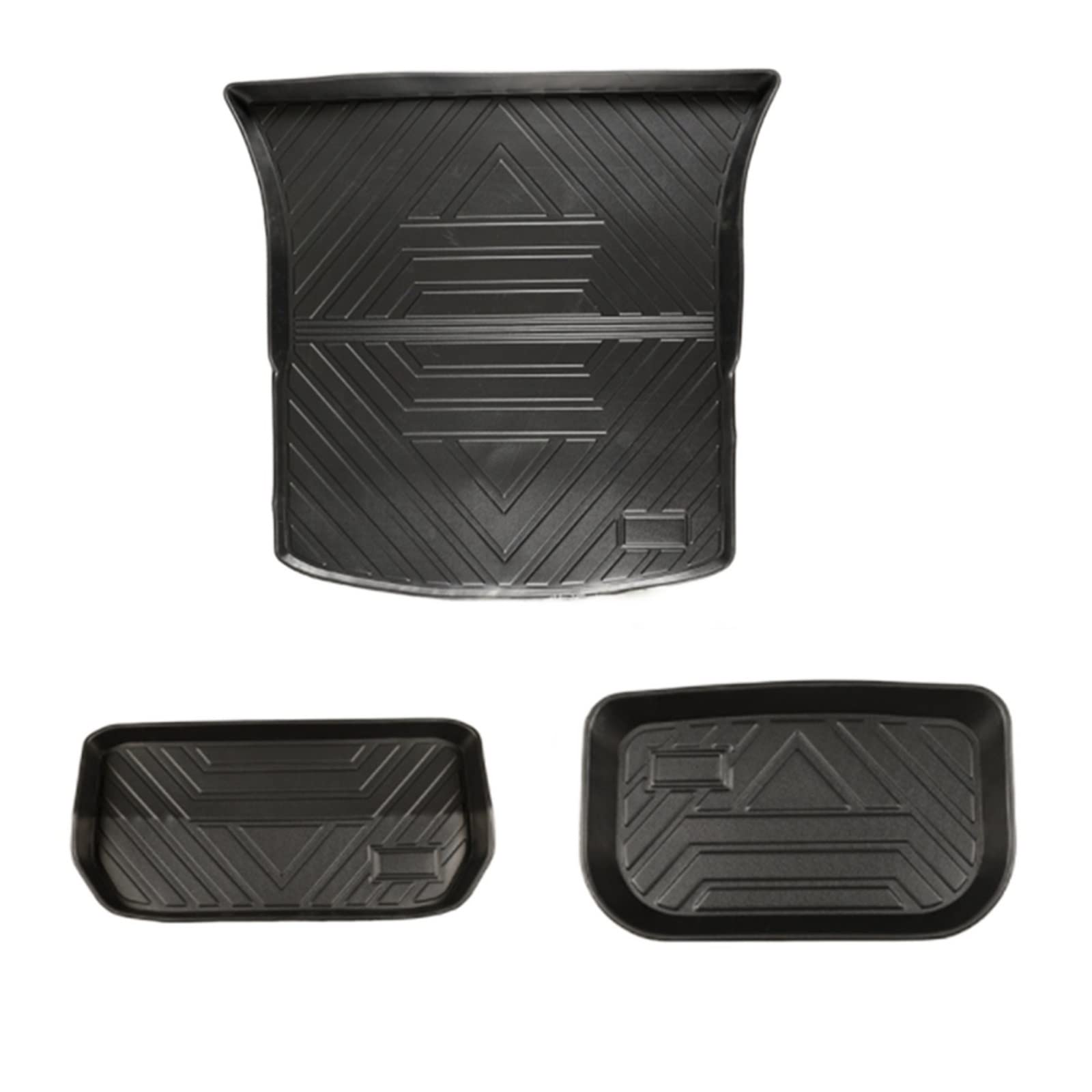 Voll umgeben Spezielles Fußpad kompatibel mit 2021 Tesla Modell Y Trunk Bodenmatte TPE Modifizierte Zubehör(3PCS Box Matte) von KRALPOTIX