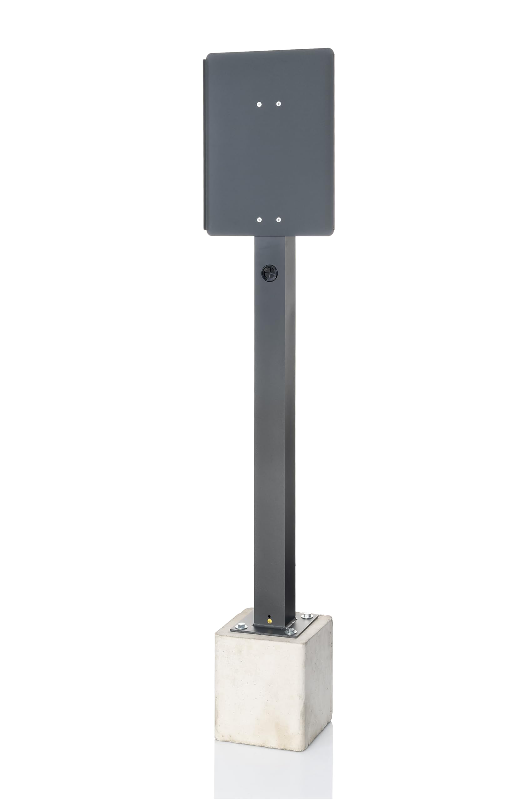 KREAINVENT Universeller Hochwertig Wallbox-Standfuß für E-Ladestation mit Fertigbetonfundament für perfekte Stabilität (LADESAULE, Aluminium RAL 7016) von KREAINVENT