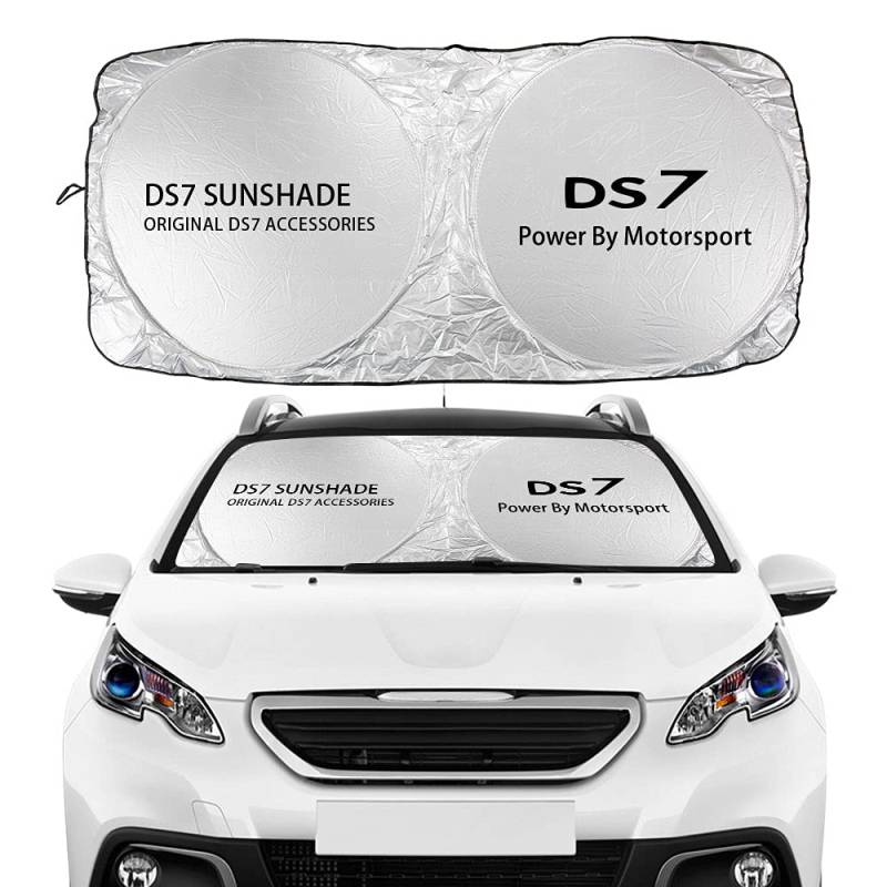 Auto-Frontscheiben-Sonnenschutz für DS DS3 DS4 DS5 DS6 DS7, Ndshield Sonnenschutz-Abdeckung, Anti-UV, Faltbare Reflektor-Visier-Abdeckung, Zubehör,E von KRHINO