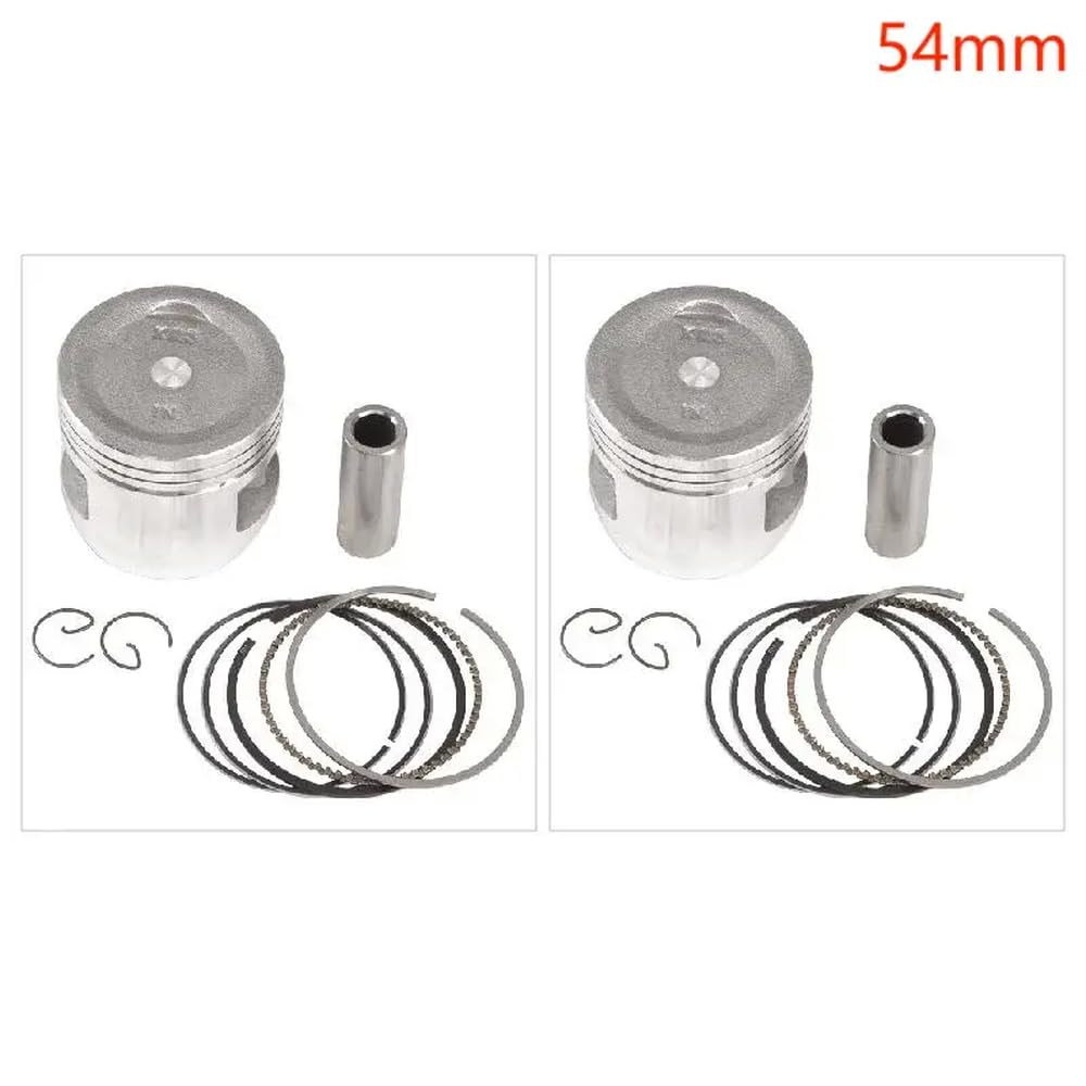 53 mm bis 54 mm Motorrad-Kolben- und Ringsatz, kompatibel mit CA250 CM250(2 Sets 54mm) von KRHQPNFN