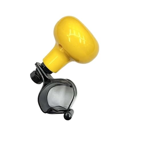 Lenkradknauf,Lenkradknauf Spinner 360° Lenkradknauf, Ball, Auto-Lenkverstärker, Eisen, Servolenkgriff, Ball-Booster-Verstärker, Auto-Spinner-Knopf(Yellow) von KRIECK