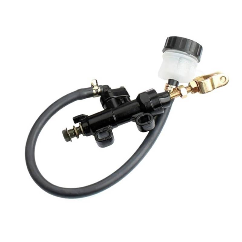 Goldene hydraulische Hauptbremszylinderpumpe, kompatibel mit der Hinterradbremse von Motorrädern, rot, Nachrüstsatz, 260 g, Teilenummer 11635b7b-af41-40d3-ba60-4ce34fe44604(Black) von KRLAZdN