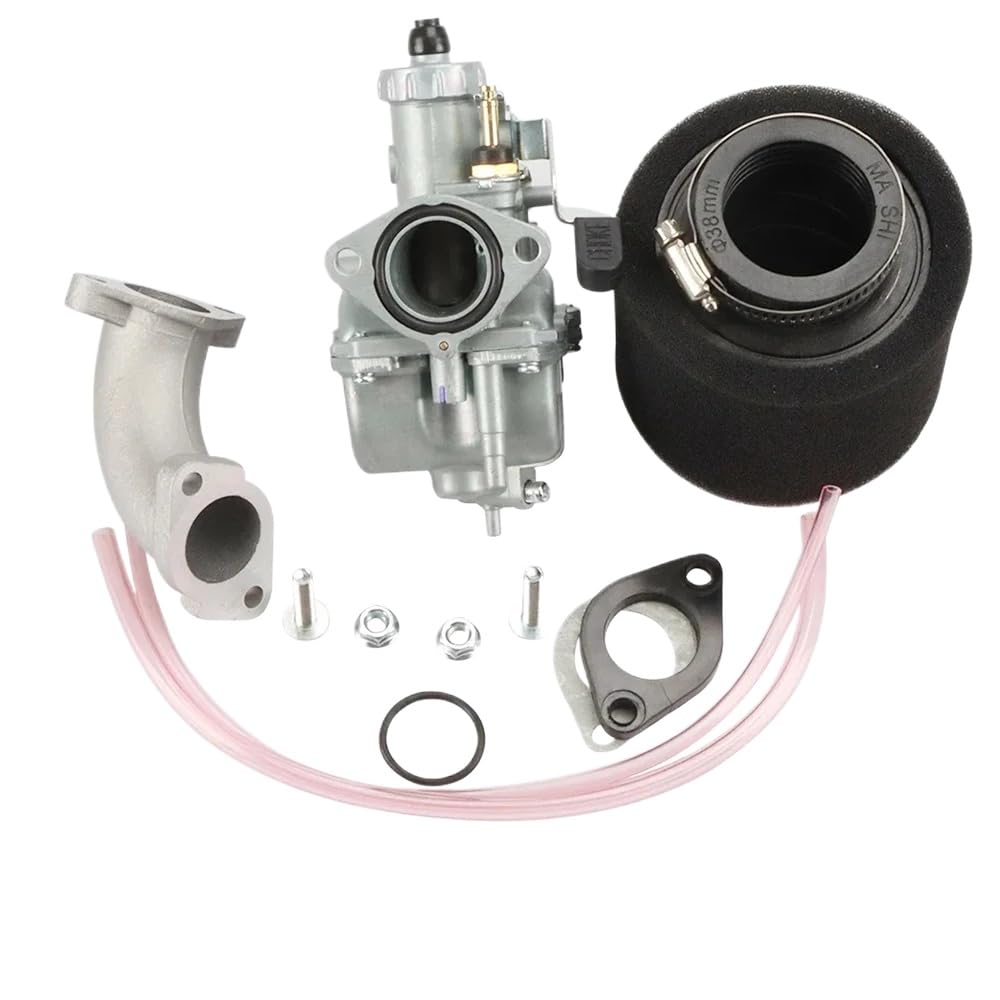 Mikuni VM22 26 mm Vergaser mit 38 mm Luftfilter und Ansaugdichtung, kompatibel mit 110 cc, 125 cc, 140 cc Lifan YX Pit Dirt Bikes von KRLAZdN