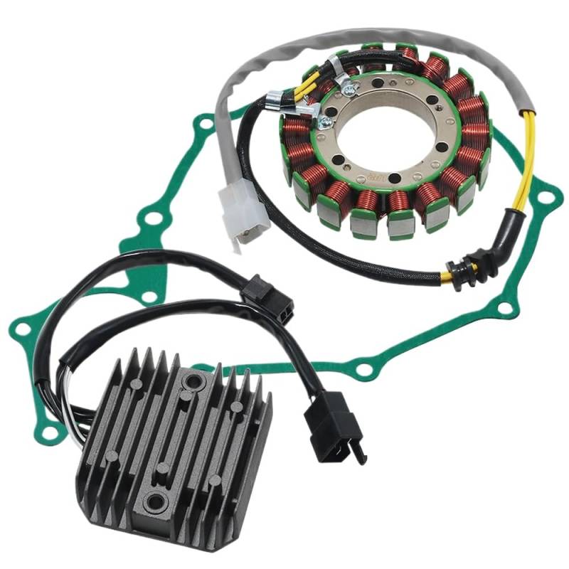 Motorrad Zündung Stator Spule Regler Gleichrichter Und Abdeckung Dichtung Kompatibel Mit 400 600 VLX NV400 NV600 VRX400 VT600C CD CD2 von KRLAZdN