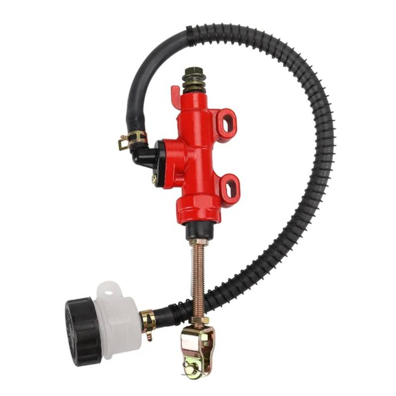 Universal-Hydraulikzylinder für hintere Fußbremspumpe mit Kraftstofftank für ATV 50–250 CC, kompatibel mit Pit Dirt Bikes(Red) von KRLAZdN