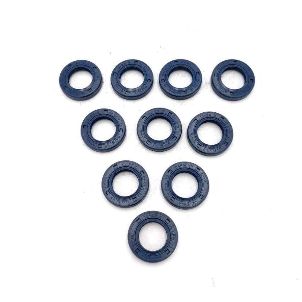 10PCS Kurbelwellenöldichtung kompatibel mit Kettensägen 25mm x 15mm x 5mm Kompatibel mit Verschiedene Modelle einschließlich MS250 MS230 MS210 MS180 MS170 017 018 021 023 025 von KRZkwA