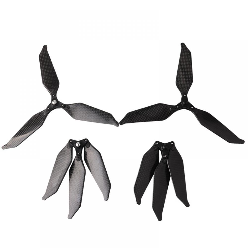 4 Stück selbstspannende Kohlefaser-Propeller Kompatibel mit D Phantom 2 Phantom 3 Standard Advance Professional Drone kompatibel 2 3 Faltpropeller(3-BLADE PROPELLER) von KRZkwA