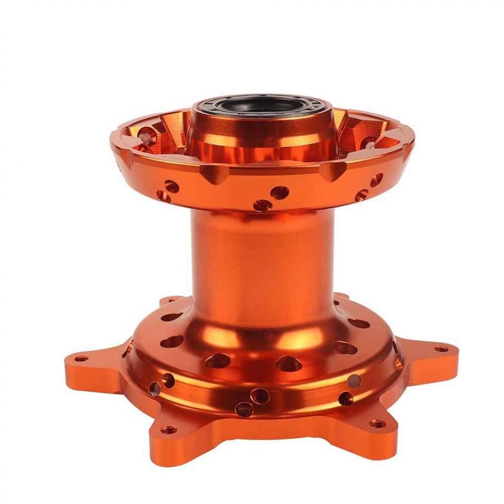 CNC -Motorrad -Rad -Hubs, die mit 125 bis 530 alle Modelle und TE Fe TC FC TX FX FS FC STC 2003 bis 2021 Dirt Pit Bikes kompatibel sind(Orange Front) von KRZkwA