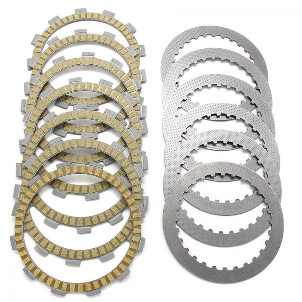 Clutch Friction Disc Plate Kit kompatibel mit VS400 VS600 VS700 VS750 VS800 VL400 VL800 VL800B VL800C VZ400 VZ800 SV400N SV650 von KRZkwA