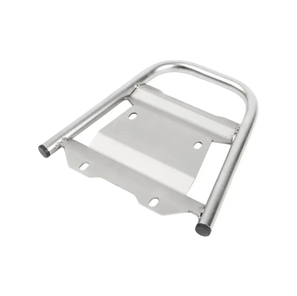 Edelstahl-Gepäckträger mit Motorrad-Heckkoffer-Satteltaschen-Packtaschen-Halterung, kompatibel mit 1050 DL1050 2020 2023(Silver Top Rack) von KRZkwA