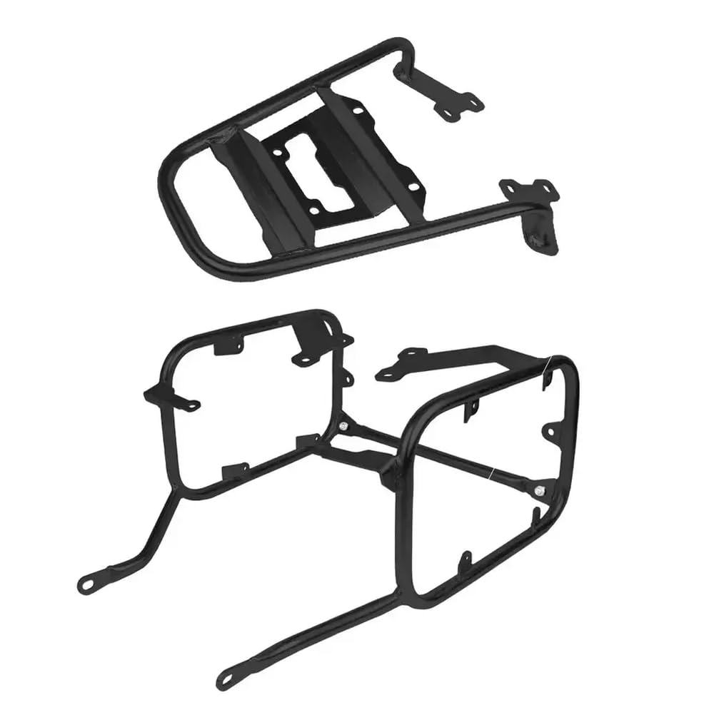 Edelstahl-Heckbox-Gepäckträgerhalterung Kompatibel mit Heckkoffer und Pannier-Werkzeugkasten, kompatibel mit NX400 NX 400 2023 2024(Black One Set) von KRZkwA