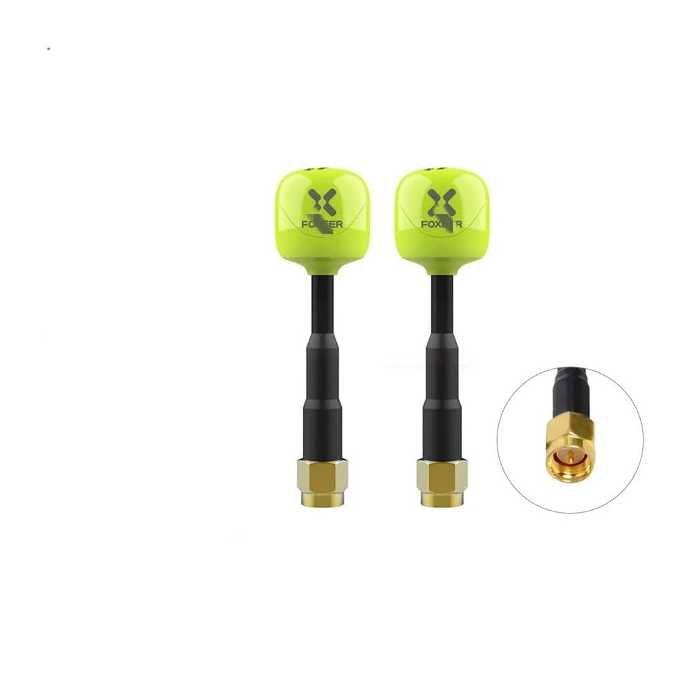 Foxeer Ant Lollipop 4 Plus 4+ FPV 2,6 Dbi RHCP SMA RPSMA UFL MMCX Omni LDS, kompatibel mit FPV-Renndrohnen(2PCS GREEN SMA) von KRZkwA