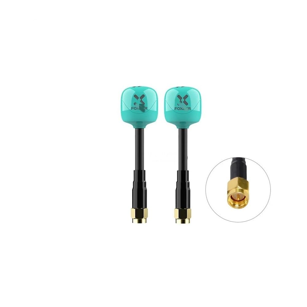 Foxeer Ant Lollipop 4 Plus 4+ FPV 2,6 Dbi RHCP SMA RPSMA UFL MMCX Omni LDS, kompatibel mit FPV-Renndrohnen(2PCS TEAL SMA) von KRZkwA