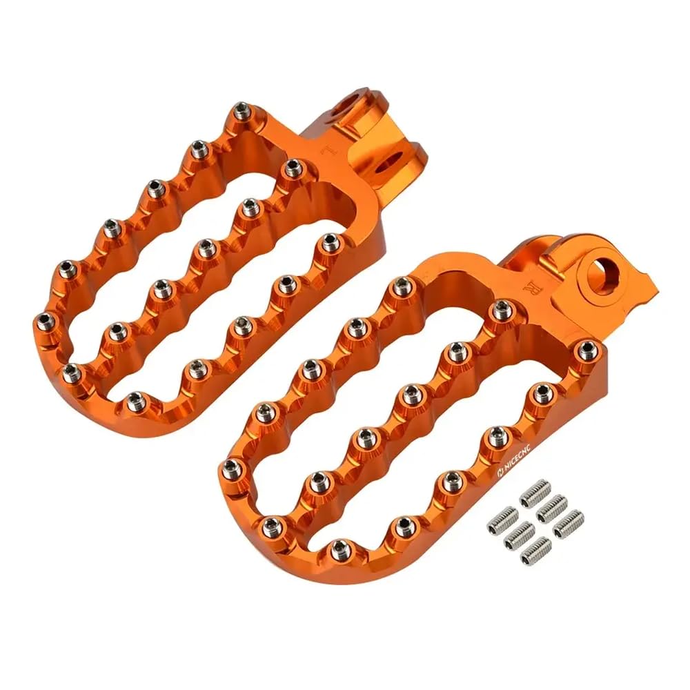 Fußgängerfuß -Ruhestifte Kompatibel mit Abenteuer Supermoto kompatibel mit 690 R SMC R 790 890 950 990 1050 1090 1190 1290(Orange) von KRZkwA