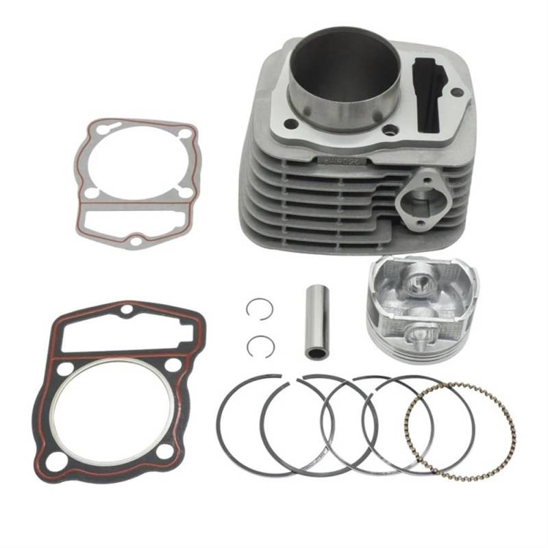 Luftgekühlter Motorradmotor, Kolbenring, Zylinderblockdichtung, 65,5 mm, kompatibel mit CB250cc ZS166FMM CB250D-G Kayo T4(Set of Cylinder) von KRZkwA