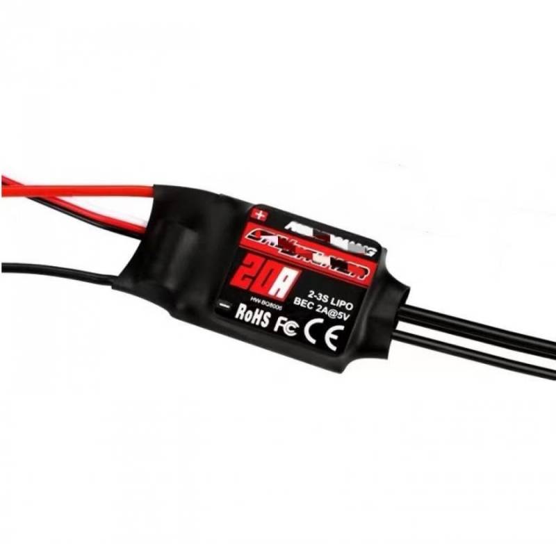 RCMOY ESC Geschwindigkeitsregler 15A 20A 30A 40A 50A 60A 80A mit UBEC Kompatibel mit kompatible RC-Flugzeuge und Hubschrauber(20A) von KRZkwA