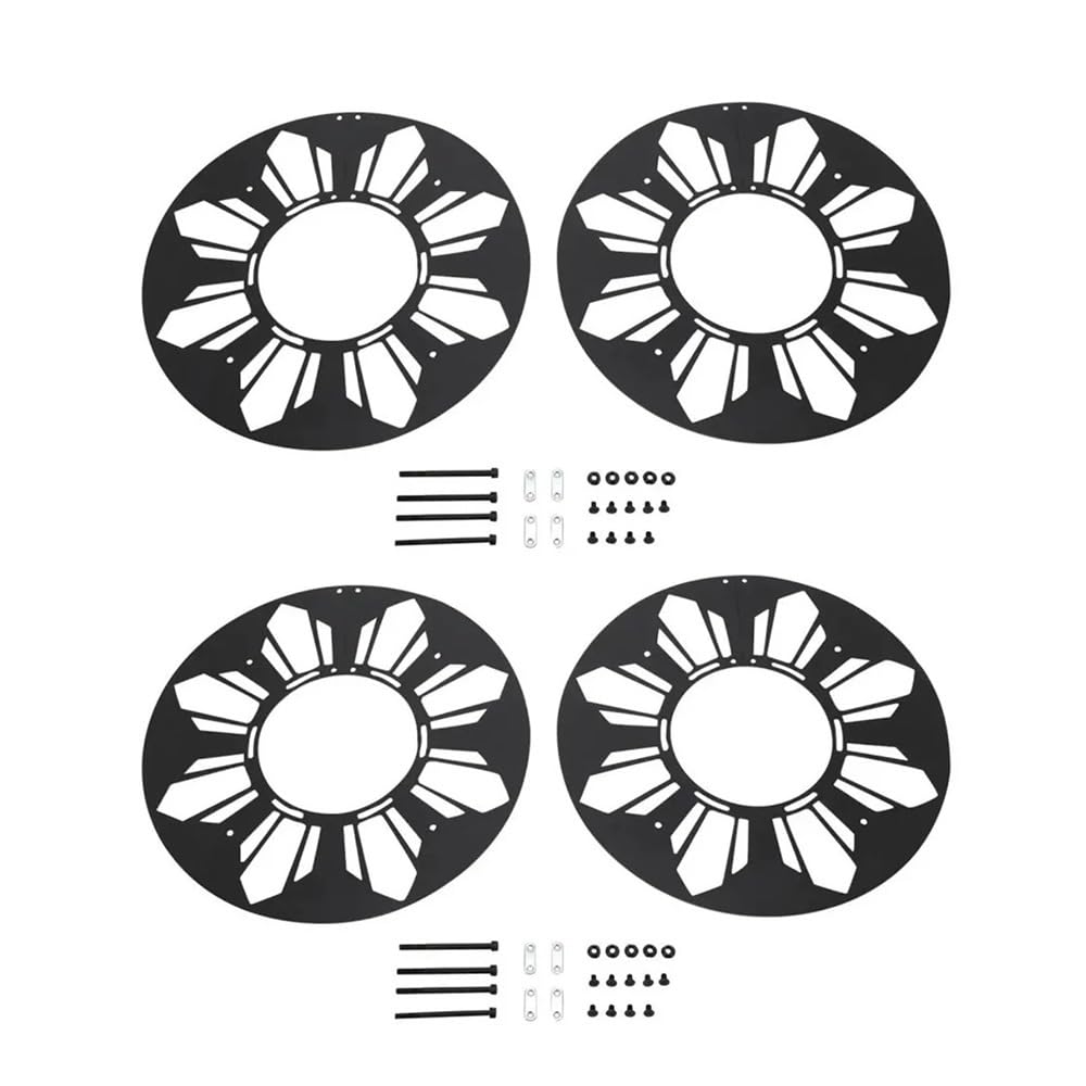 Universelle geschlossene Radnabenabdeckung aus Karbonstahl, Schutzdichtplatte, 2 Stück, kompatibel mit Motorradteilen von Super73 S1 S2 RX(4 pcs) von KRZkwA