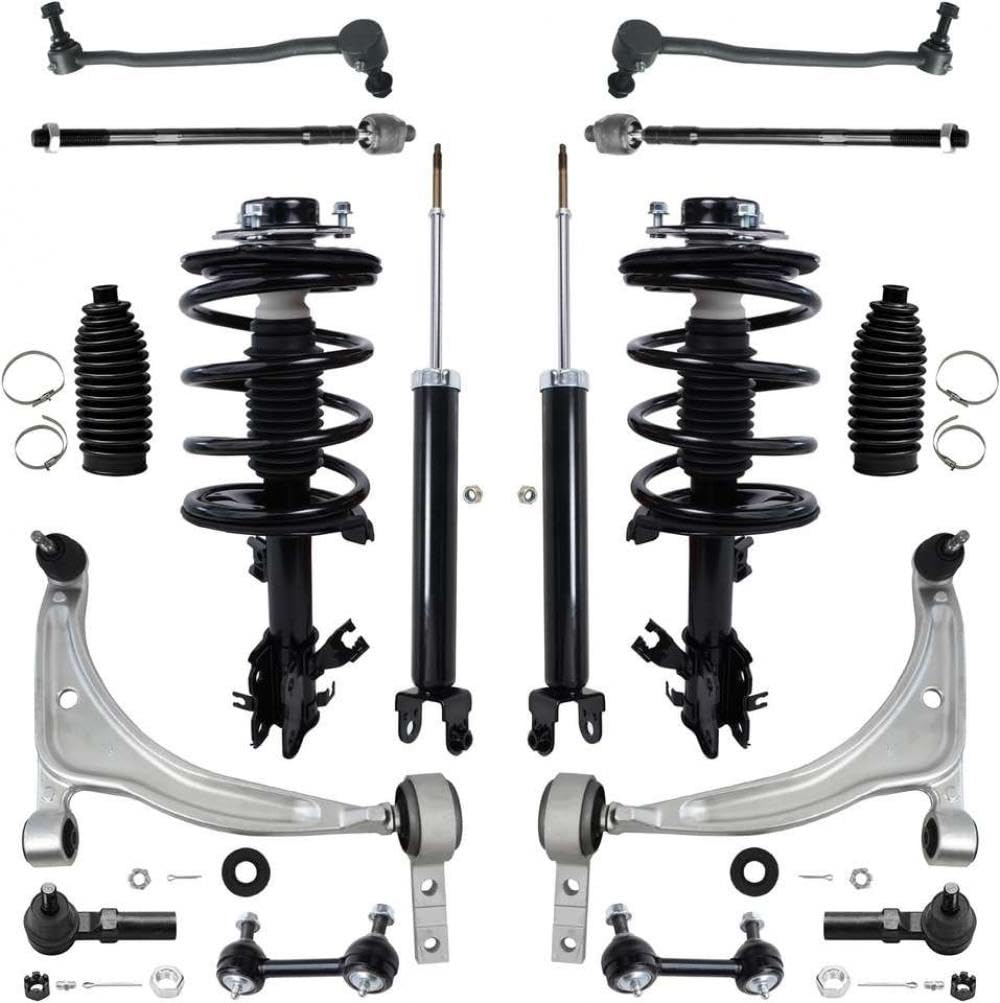 Vorderradaufhängungssatz Kompatibel mit 02–06 Altima 3,5 l Federbeine, Schraubenfeder, untere Querlenker mit Kugelgelenk-Spurstange von KRZkwA