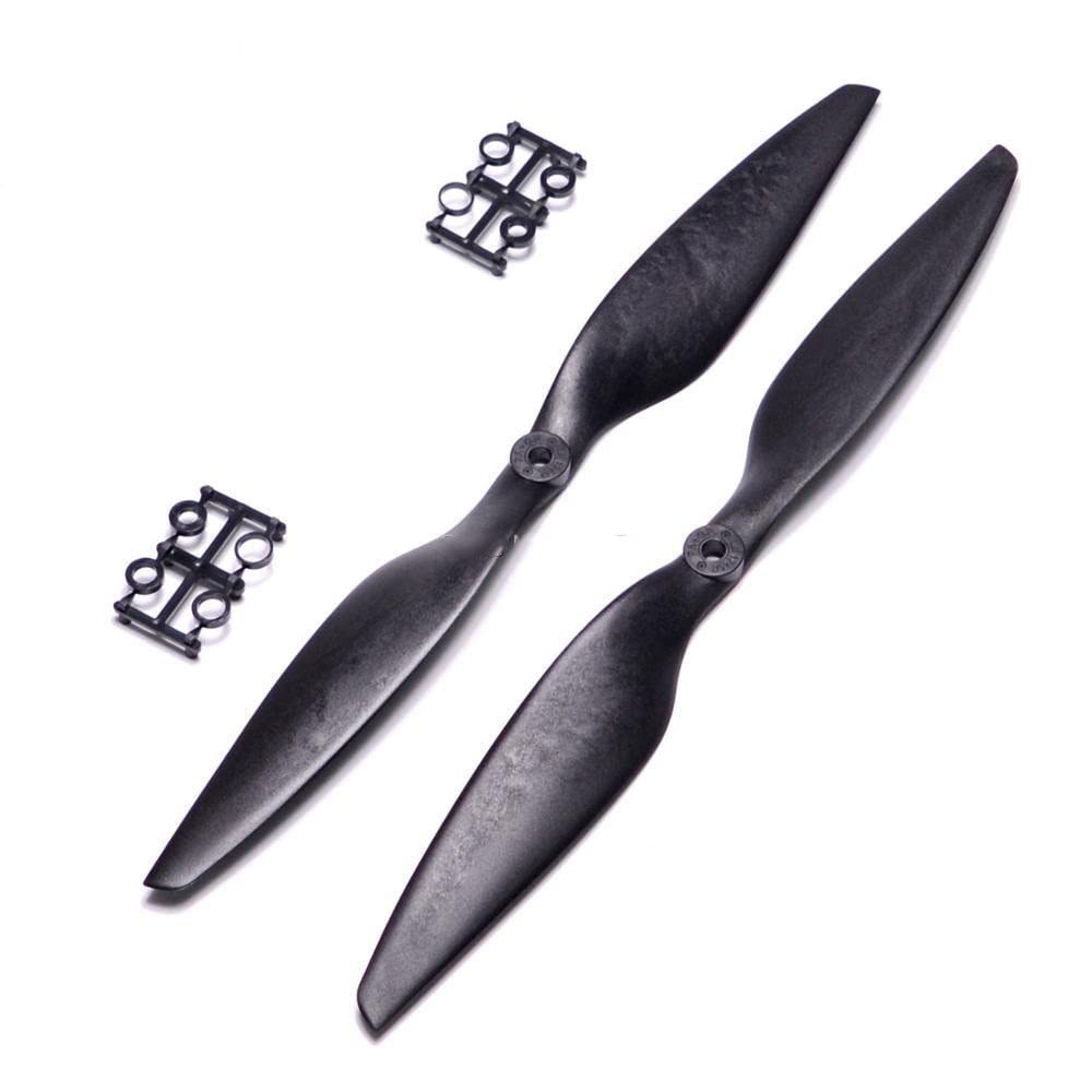 ZD550 ZD850 kompatibel 1245 Propeller 12 Zoll Kohlefaser Nylon 2/4 Paare 12x4,5 CW CCW Balanced Props(4PAIRS BLACK) von KRZkwA