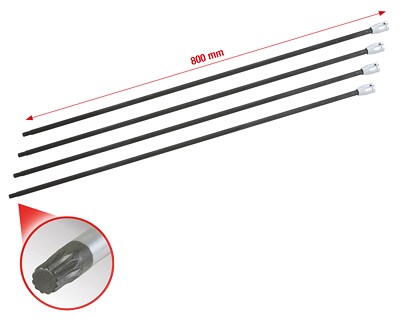 Ks Tools 1/2 Antriebswellen-Stecknuss-Satz Vielzahn, 4-tlg [Hersteller-Nr. 150.1740] von KS TOOLS