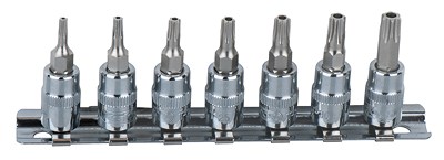 Ks Tools 1/4 CHROMEplus Bit-Stecknuss-Satz Torx, Bohrung, 7-tlg TB10-TB40 [Hersteller-Nr. 918.1460] von KS TOOLS