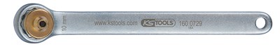 Ks Tools Bremsen-Entlüftungsschlüssel, extra kurz, 10 mm, gold [Hersteller-Nr. 160.0729] von KS TOOLS