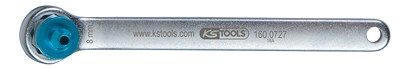 Ks Tools Bremsen-Entlüftungsschlüssel, extra kurz, 8 mm, blau [Hersteller-Nr. 160.0727] von KS TOOLS