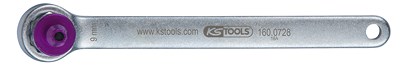 Ks Tools Bremsen-Entlüftungsschlüssel, extra kurz, 9 mm, lila [Hersteller-Nr. 160.0728] von KS TOOLS