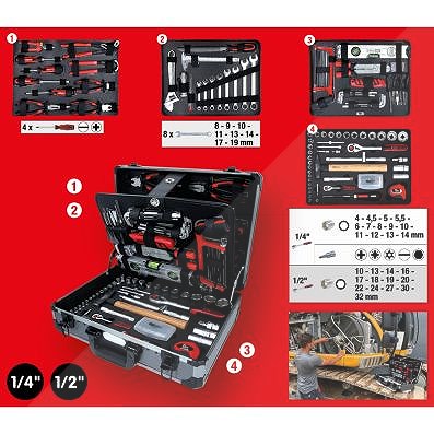 Ks Tools 1/4+1/2 Werkzeug-Satz, 127-tlg [Hersteller-Nr. 911.0727] von KS TOOLS