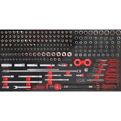 Ks Tools 1/4'' + 3/8'' Steckschlüssel-Satz in Schaumstoffeinlage, 213-tlg [Hersteller-Nr. 813.0213] von KS TOOLS