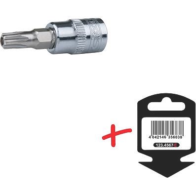 Ks Tools 1/4 CHROMEplus Bit-Stecknuss Torx mit Stirnlochbohrung,TB25 [Hersteller-Nr. 918.1473-E] von KS TOOLS