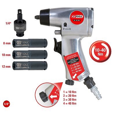 Ks Tools 1/4'' Glühkerzen-Druckluft-Vibrationsschrauber-Satz, 5-tlg [Hersteller-Nr. 152.1060] von KS TOOLS