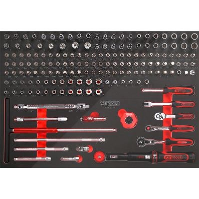 Ks Tools 1/4'' Steckschlüssel-Satz in Schaumstoffeinlage, 169-tlg [Hersteller-Nr. 811.0169] von KS TOOLS