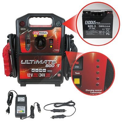 Ks Tools 12 V + 24 V Batterie-Booster, mobiles Starthilfegerät 1700 A [Hersteller-Nr. 550.1820] von KS TOOLS