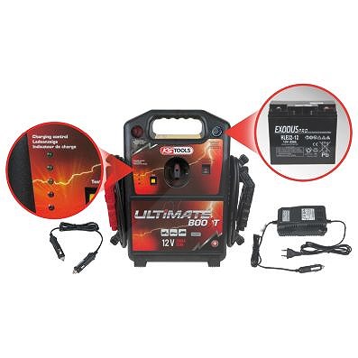 Ks Tools 12 V Batterie-Booster, mobiles Starthilfegerät 850 A [Hersteller-Nr. 550.1810] von KS TOOLS