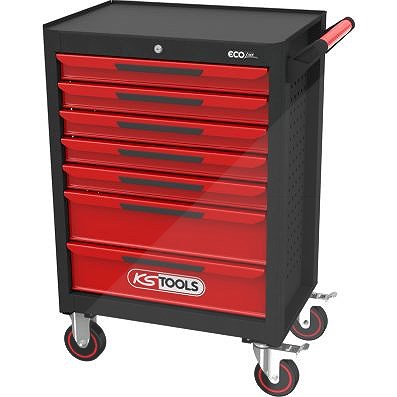 Ks Tools ECOline SCHWARZ/ROT Werkzeugwagen mit 7 Schubladen [Hersteller-Nr. 897.0007] von KS TOOLS