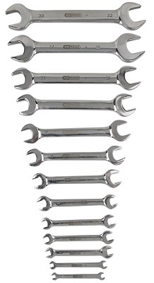 Ks Tools EDELSTAHL Doppel-Maulschlüssel-Satz, 13-tlg, abgewinkelt [Hersteller-Nr. 964.2250] von KS TOOLS