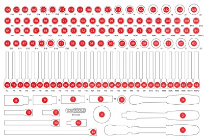 Ks Tools Leere Schaumstoffeinlage zu 811.0124 [Hersteller-Nr. 811.0124-97] von KS TOOLS